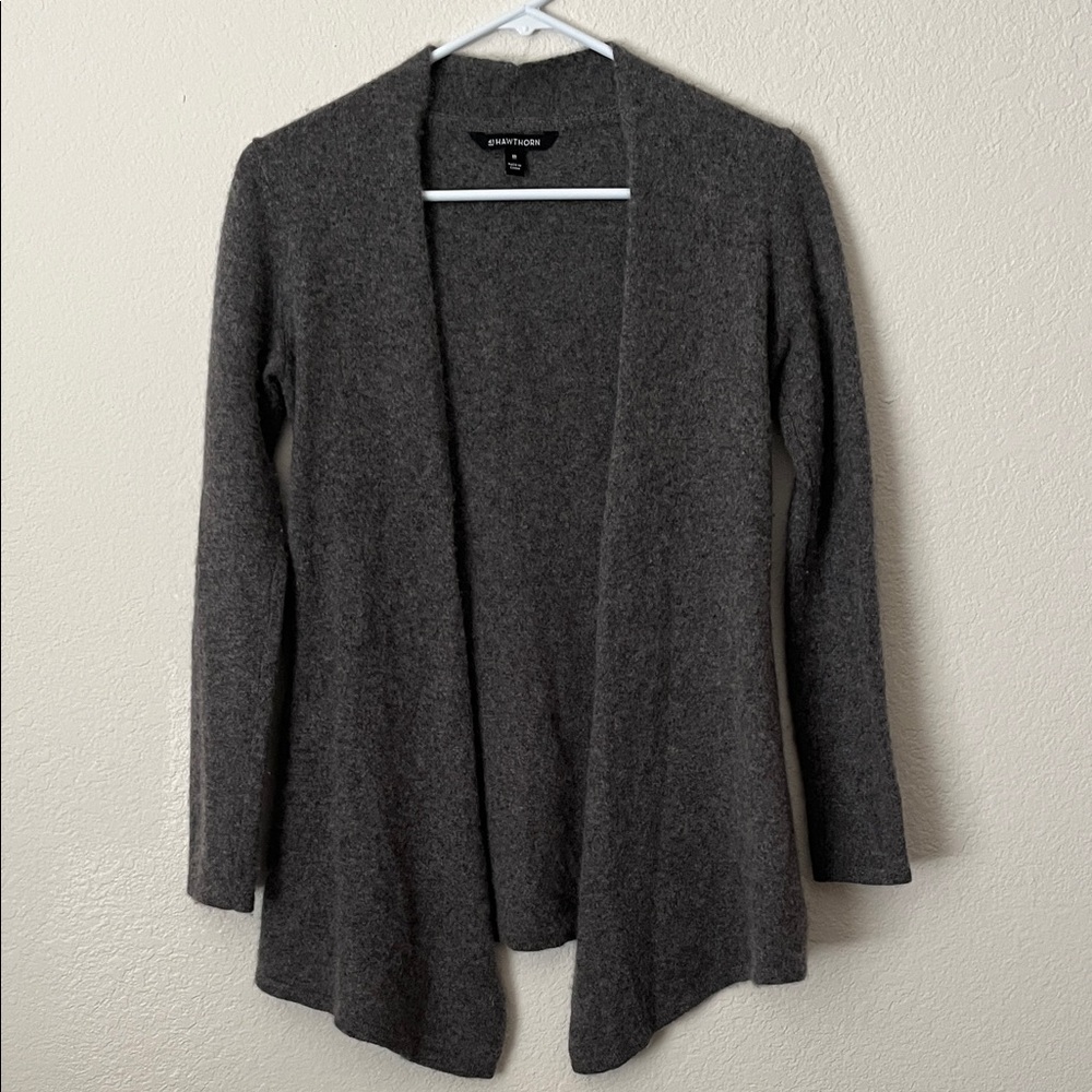 41 Hawthorn 100% Cashmere Gray Open Cardigan Duster - Women's Size XS - Gray